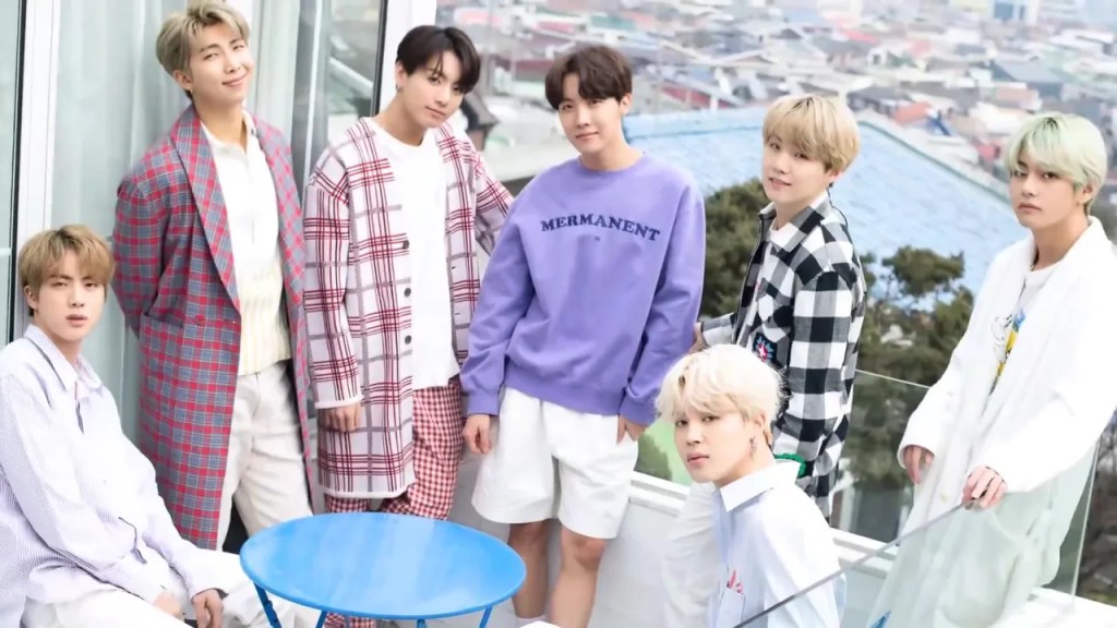 BTS group photo, all seven members, whose favorite Korean foods fans track closely — bts favorite korean