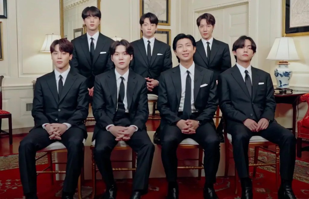 BTS in suits at the White House, looking like seven regular guys between meals — bts favorite korean