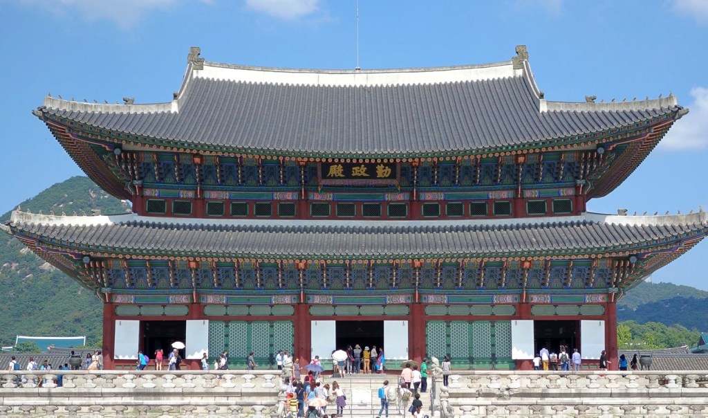 A traditional Korean royal dining table set with rice, soup, and side dishes — korean royal cuisine