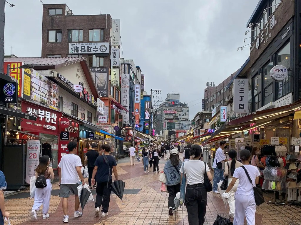 Hongdae shopping street, another neighborhood K-pop fans flock to — bts neighborhood effect