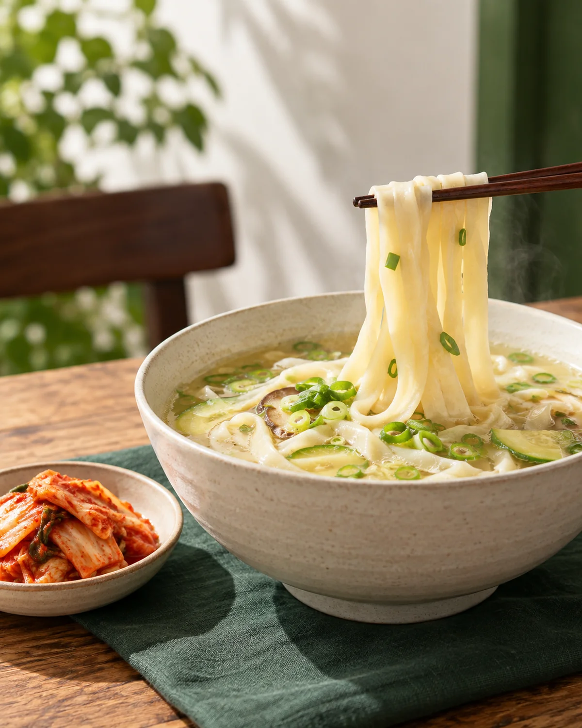 先尝面与汤，再配泡菜