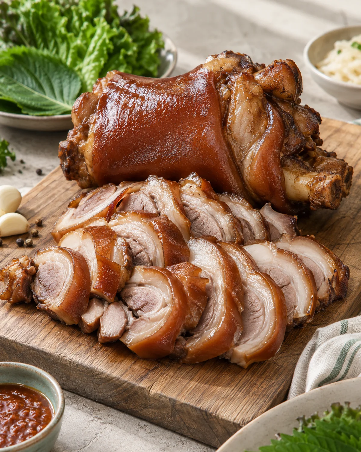 焼くのではなく、煮込む豚足
