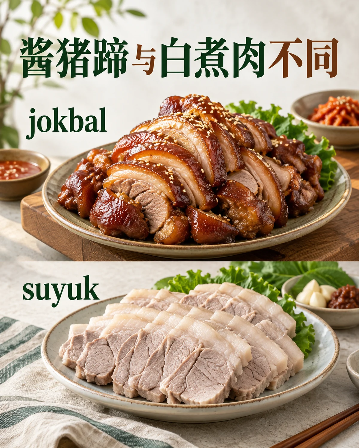 酱猪蹄与白煮肉不同