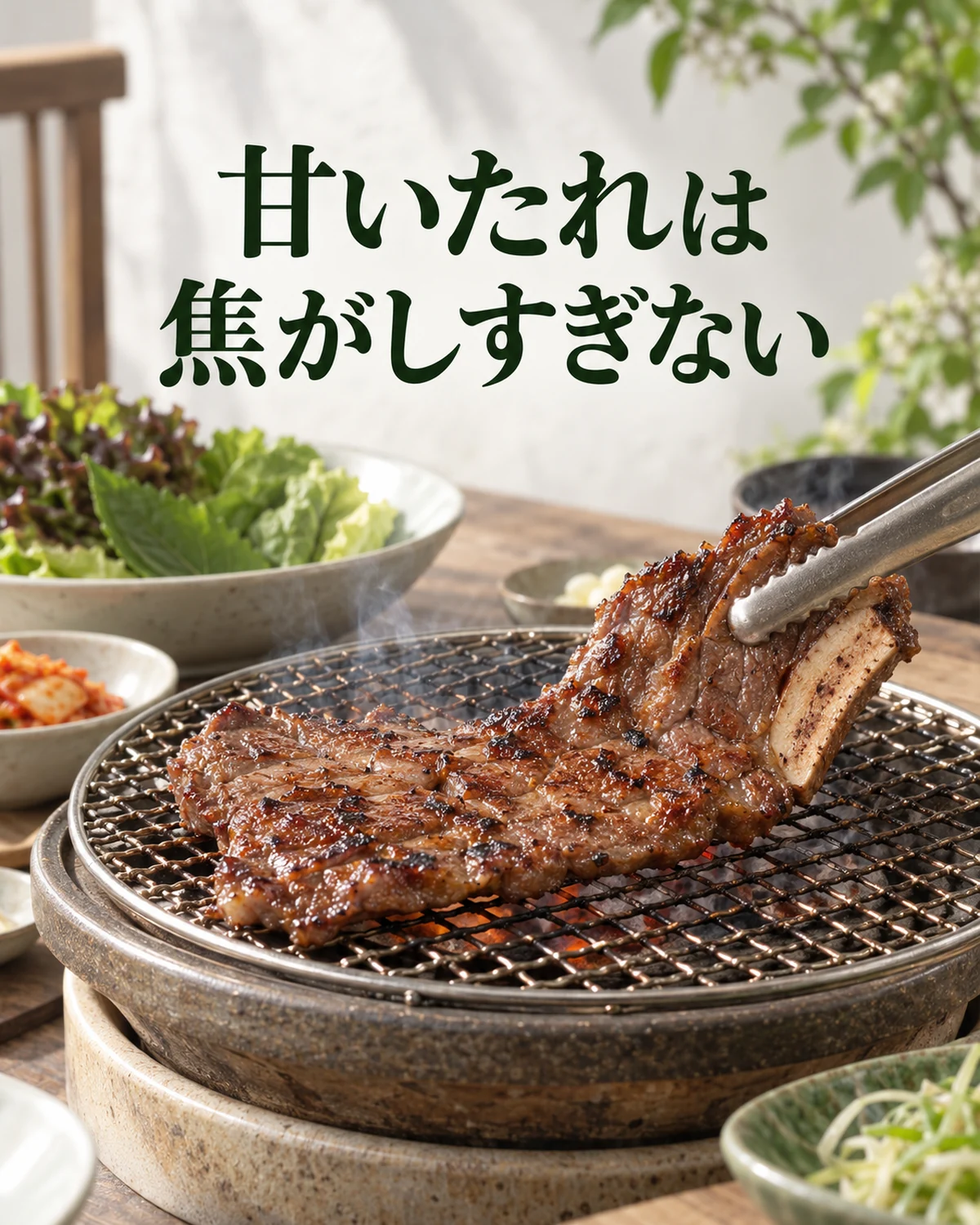 甘いたれは焦がしすぎない