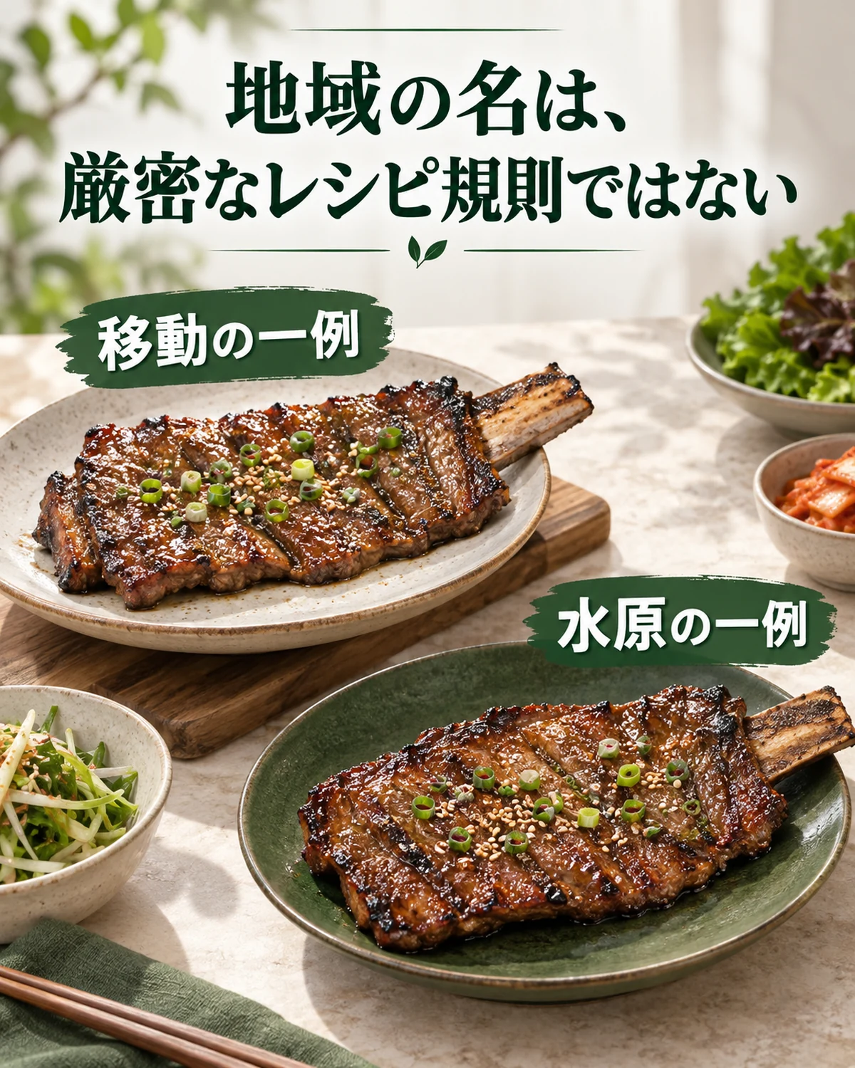 地域の名は、厳密なレシピ規則ではない