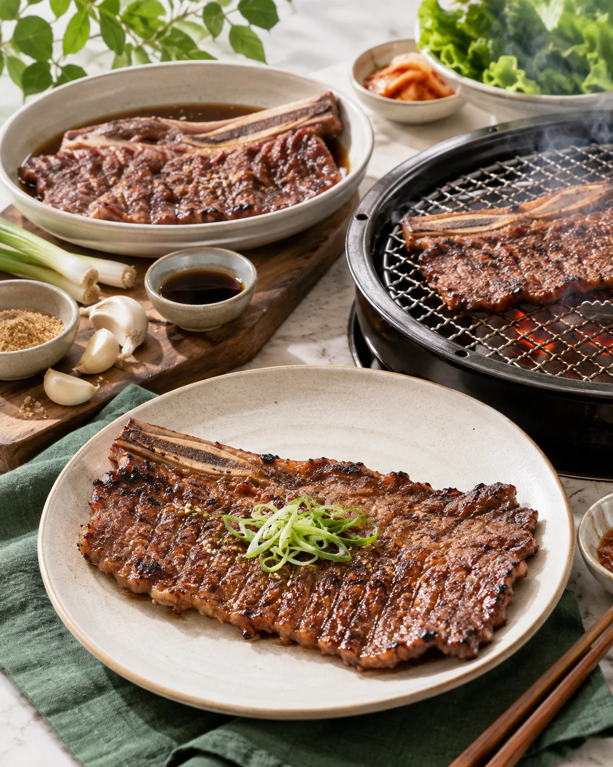 骨边肉展开，增加受热面