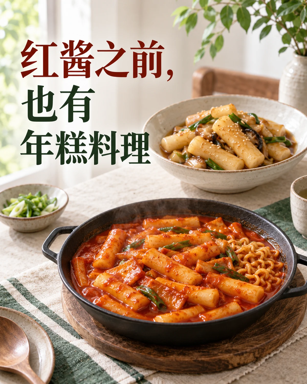 红酱之前，也有年糕料理
