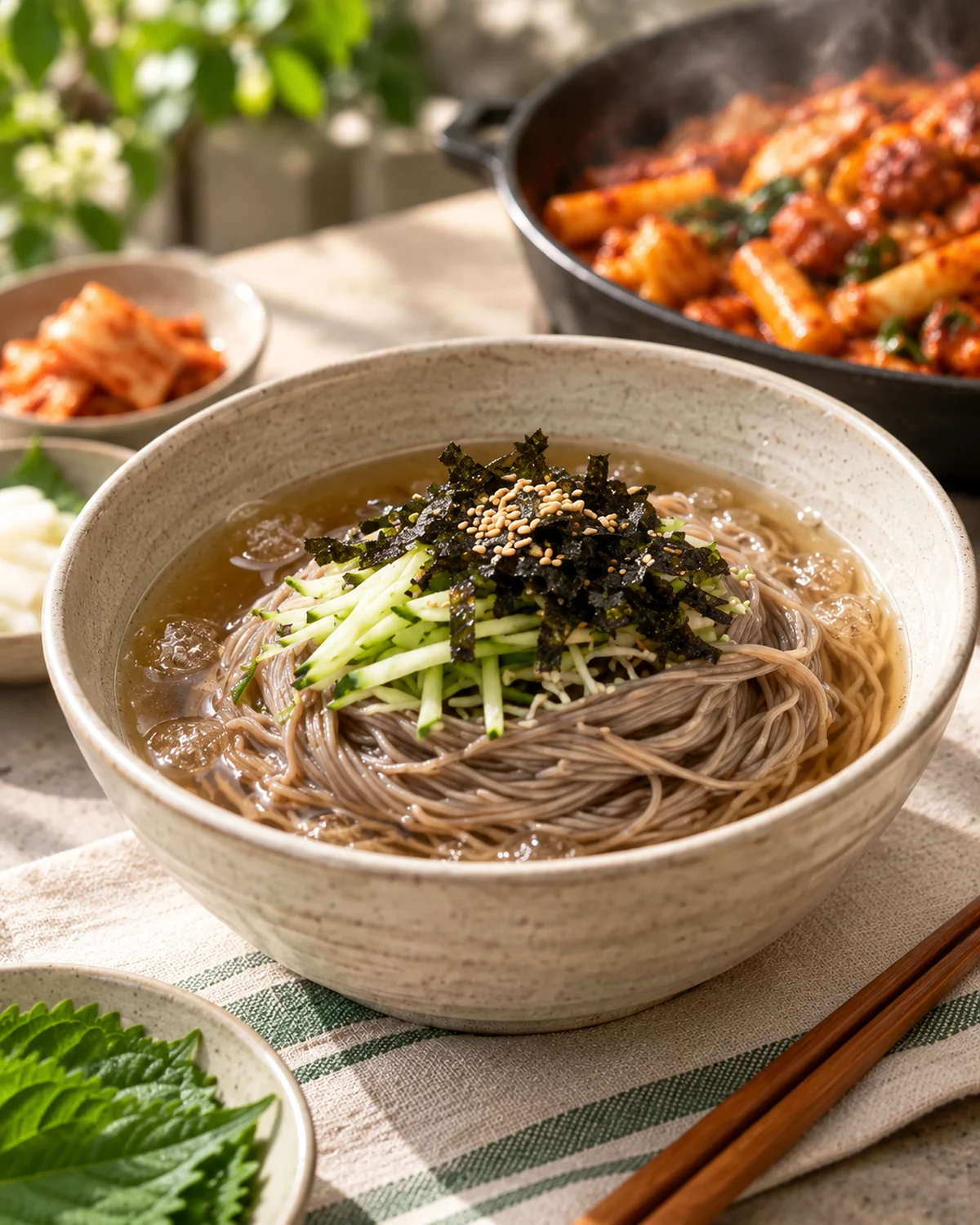 Makguksu offers a temperature and texture contrast