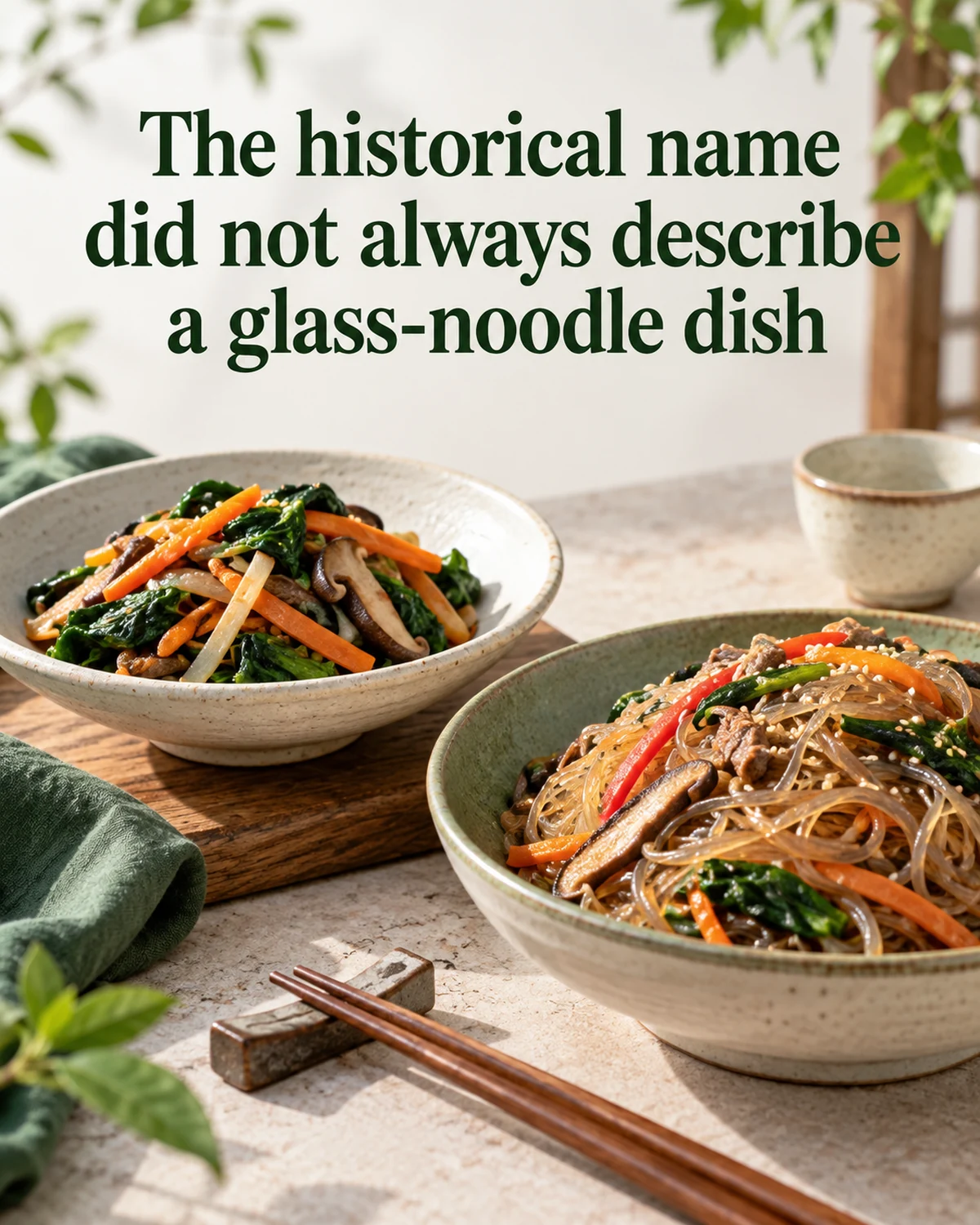 The historical name did not always describe a glass-noodle dish