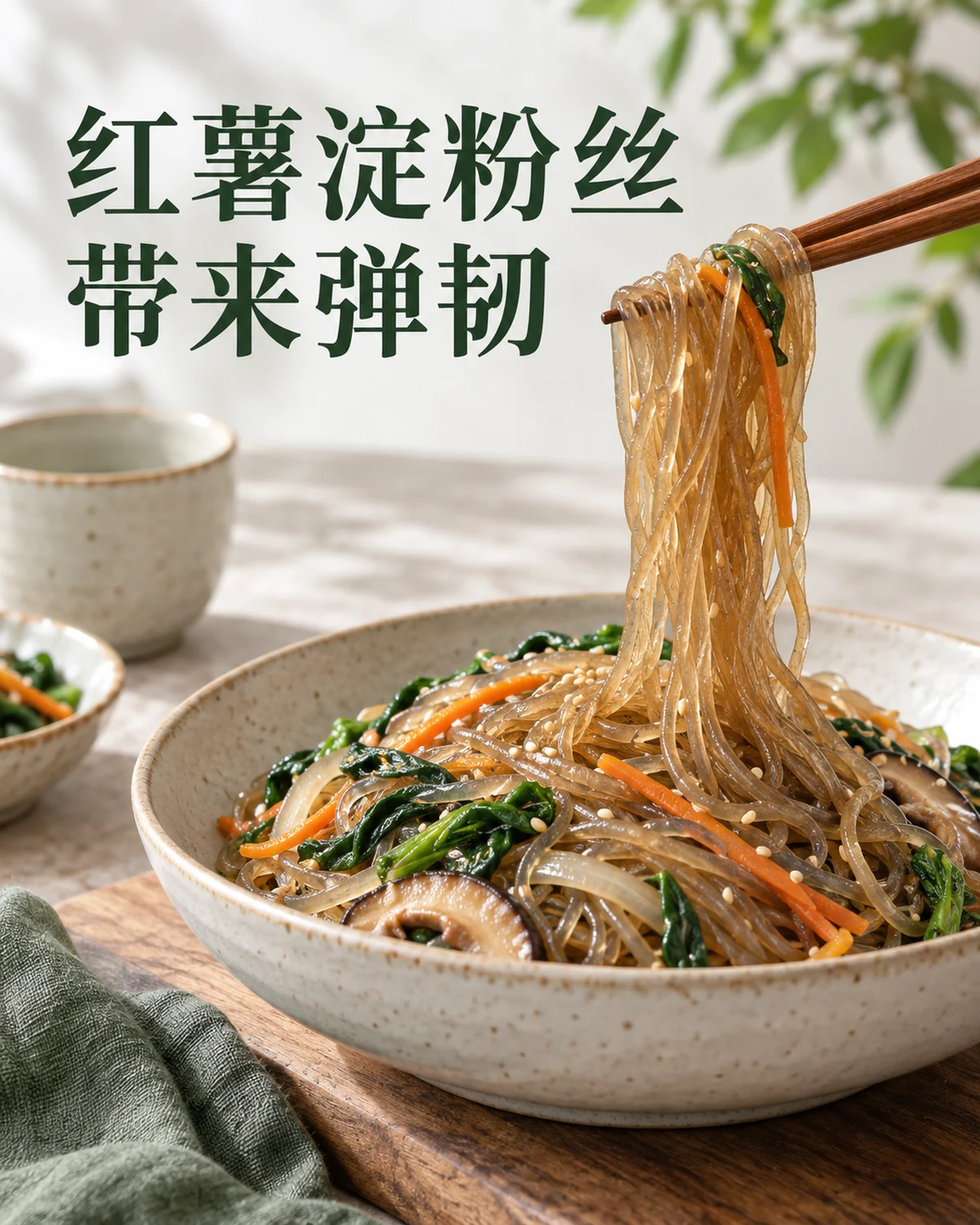 红薯淀粉丝带来弹韧