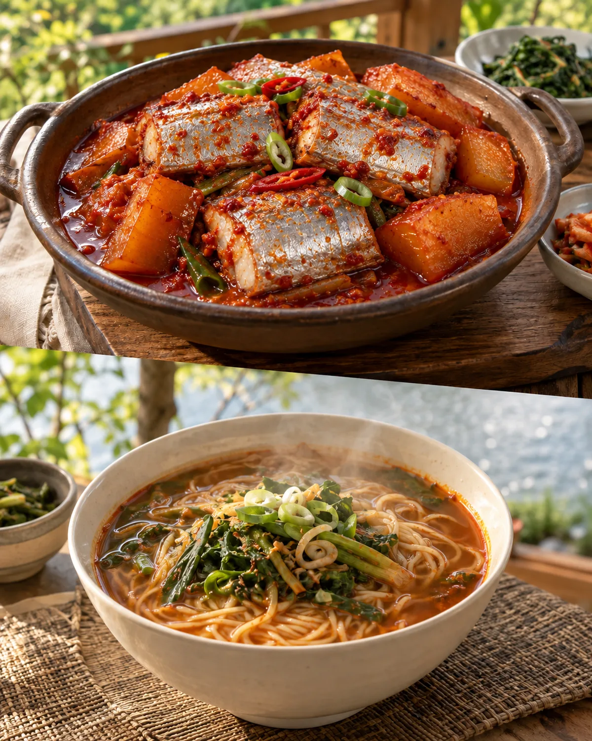 Cutlassfish braised with radish and freshwater-fish noodle broth use fish in different ways.