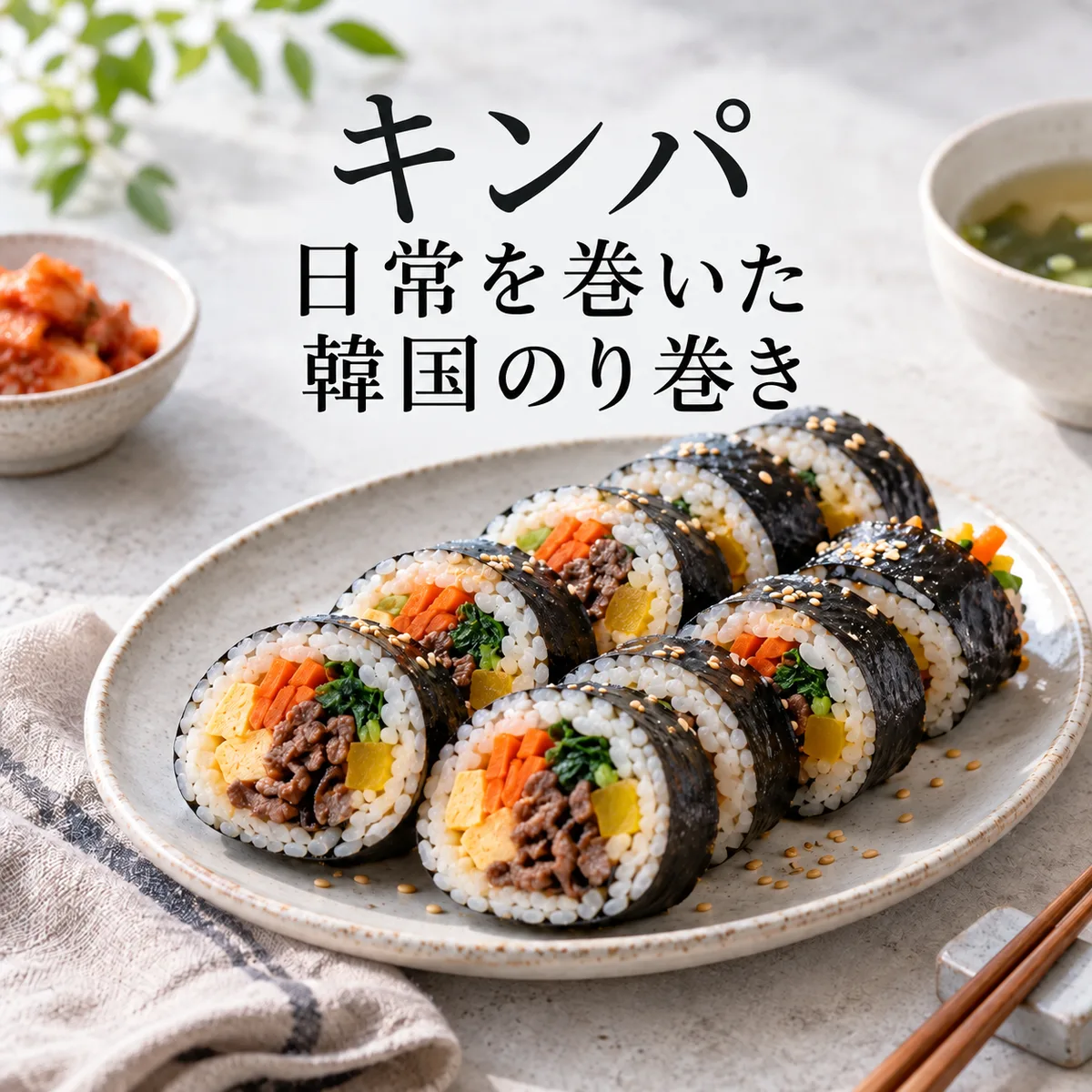 キンパ(김밥):韓国の定番のり巻き — 寿司とはどう違う?