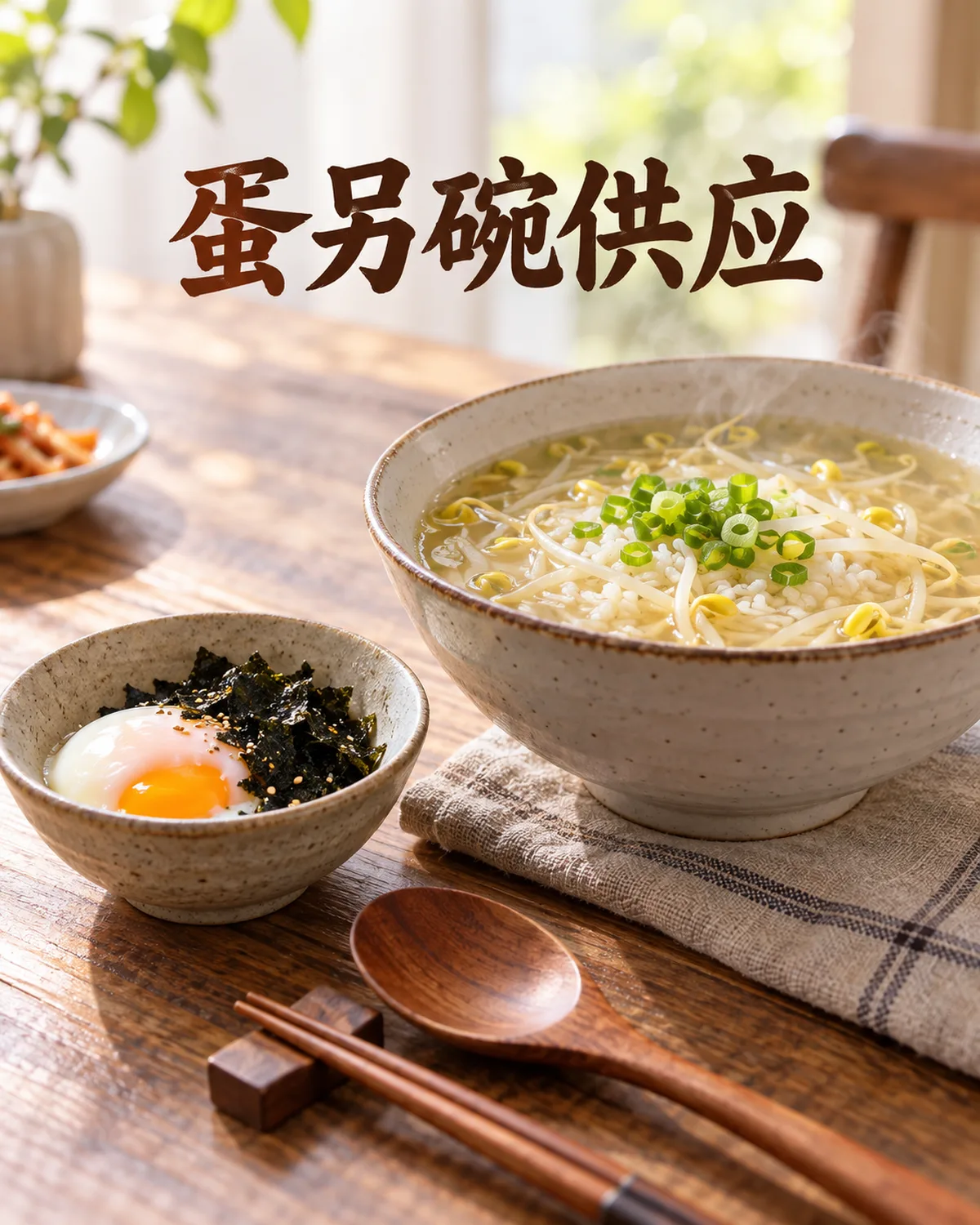 另附的小碗鸡蛋,让食客先分别品尝,再决定怎样与汤饭搭配。