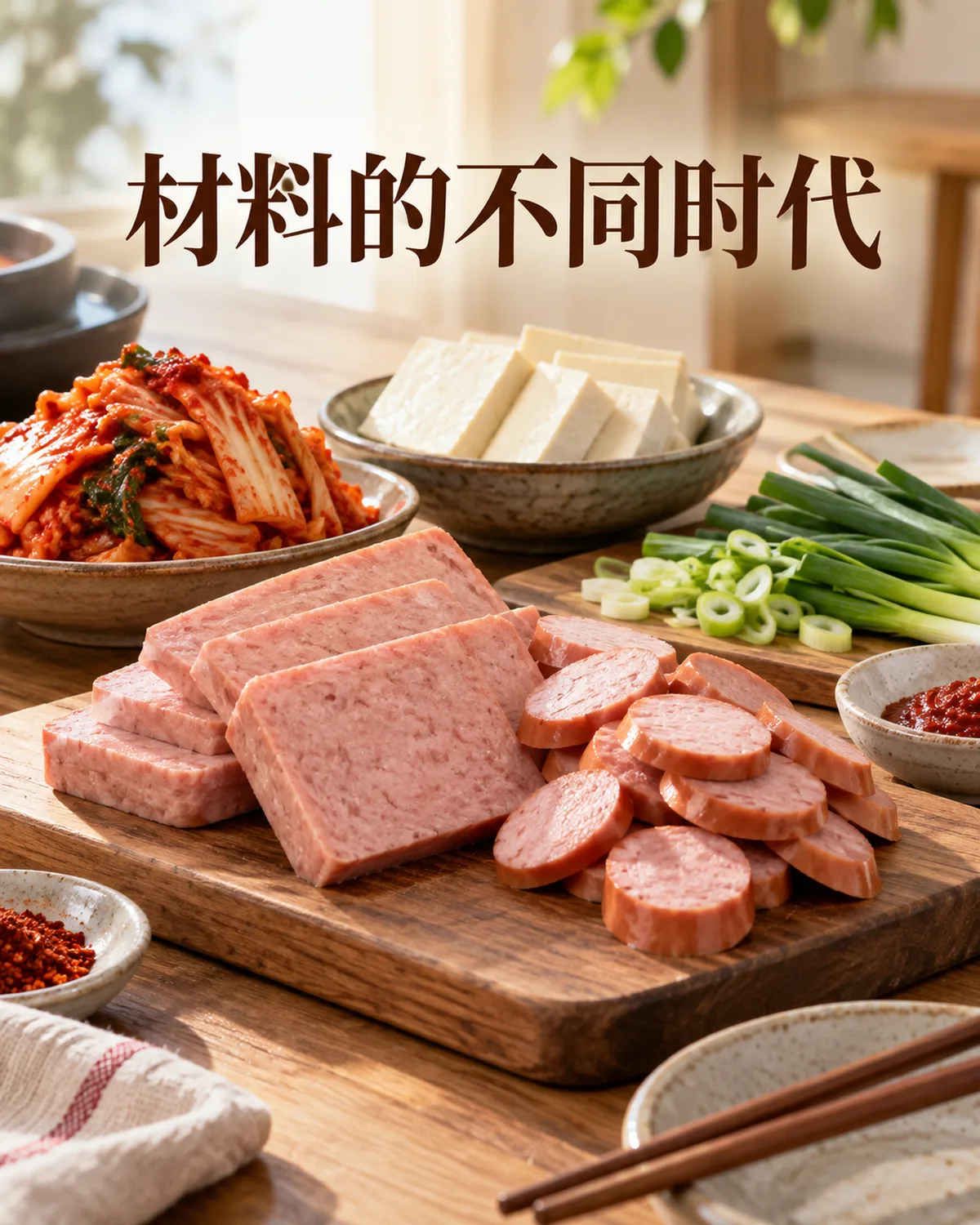 分开放置的材料,展示当代一锅中汇合的不同饮食历史。