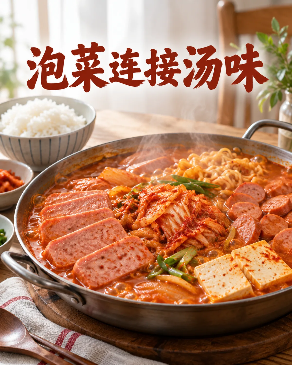 泡菜的酸味和调味,把肉与辣汤连接起来。