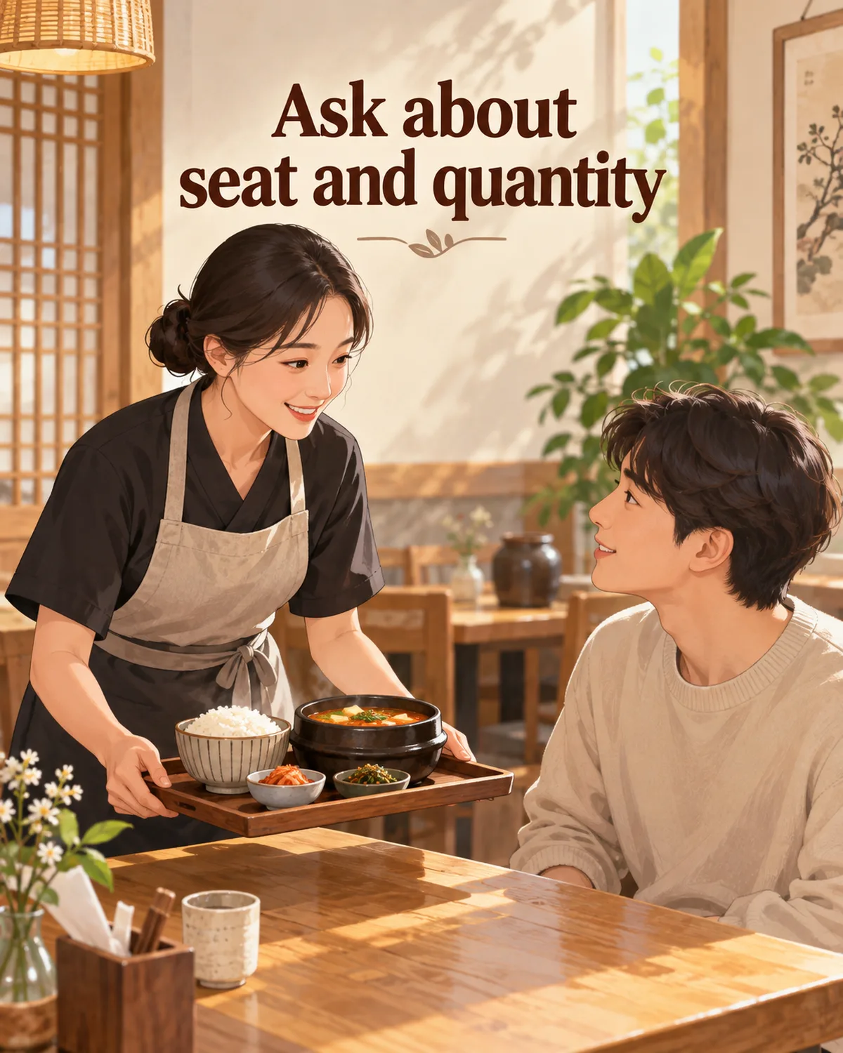 Ask about seating and serving quantity before ordering.