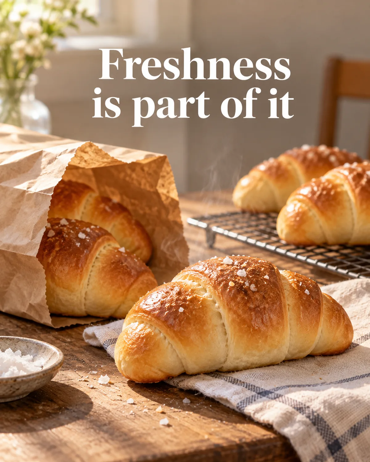 A fresh batch illustrates why the time since baking can affect the bread experience.