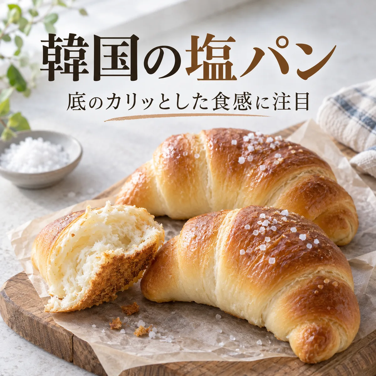 韓国の塩パンは聖水発祥?日本の来歴と、バターが作る食感