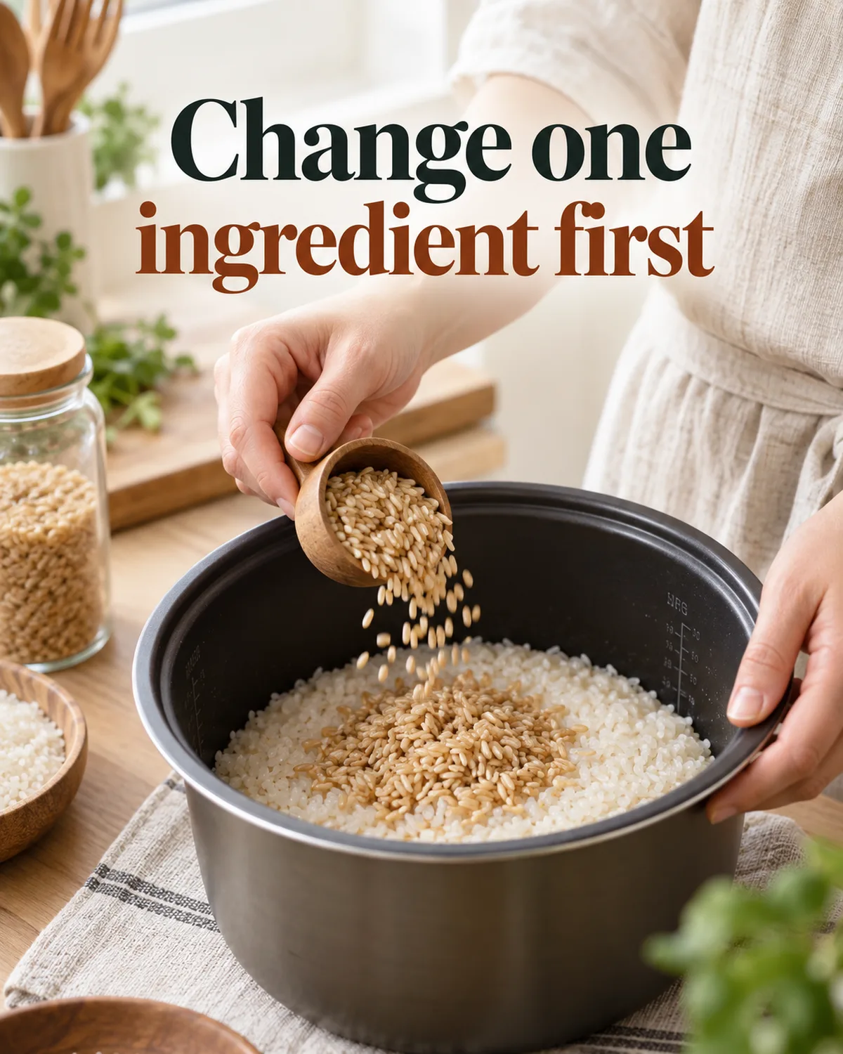 A small ingredient change is easier to evaluate than replacing the whole mixture at once.