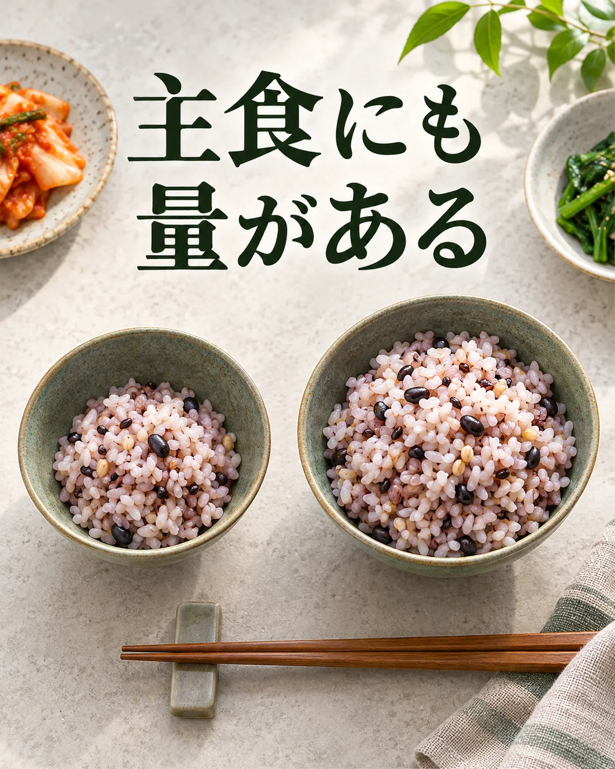 混ぜご飯でも、実際の一膳の量は変わらず大切です。