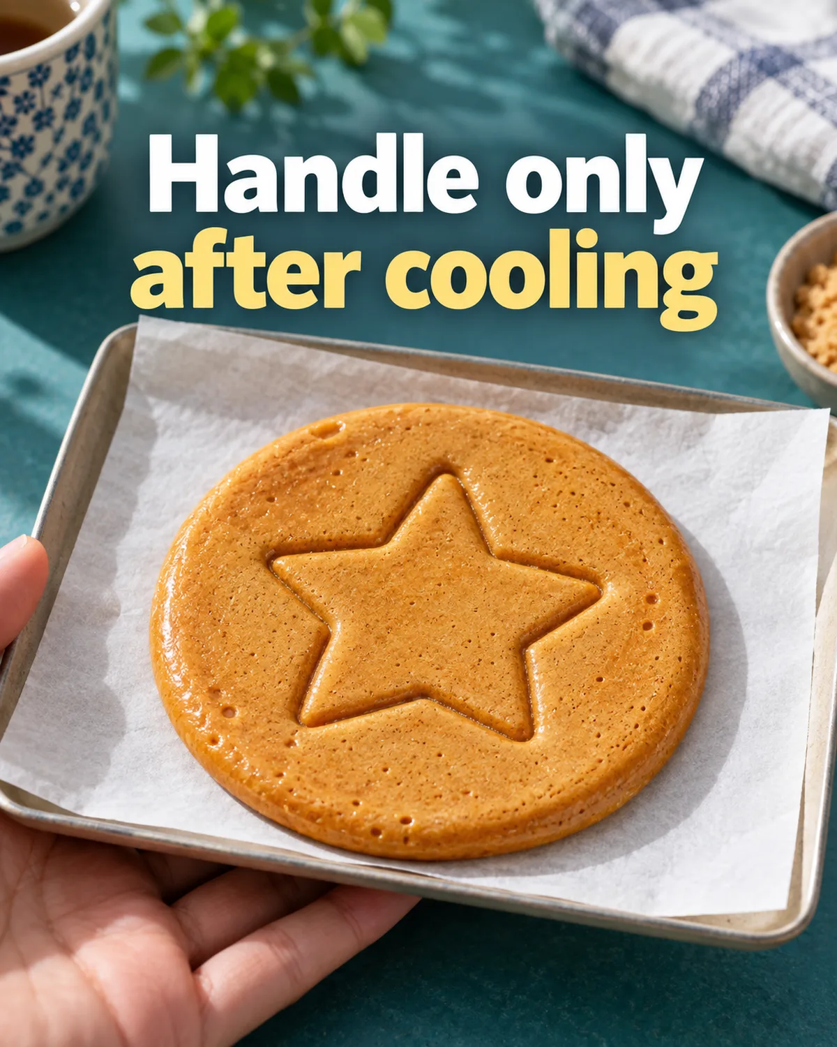 The cooled candy game is separate from hot sugar work.
