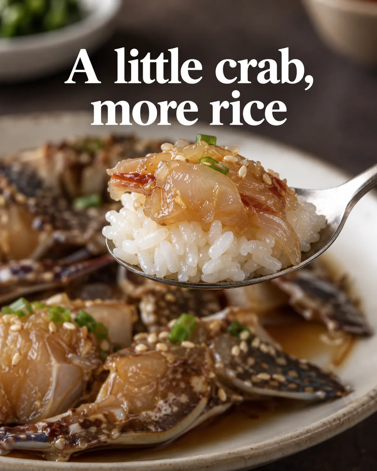 Concentrated seasoning meets a mild spoonful of rice.