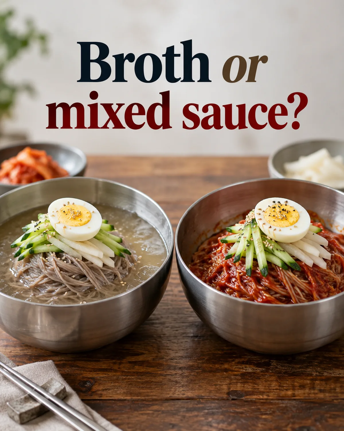 Mul and bibim describe different serving formats.