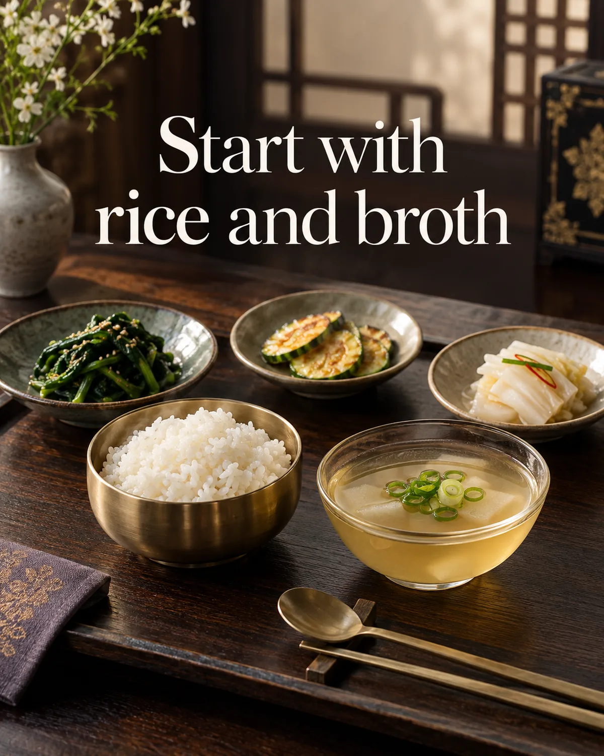 Taste the meal through its contrasts.
