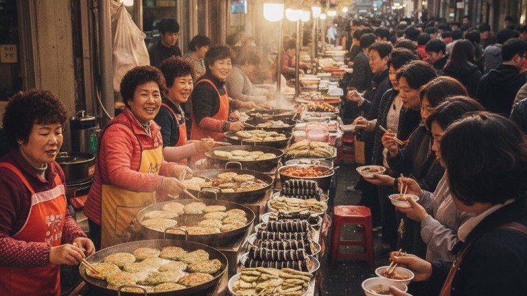 Gwangjang Market street food stalls in Jongno Seoul, where to eat in Seoul — eat seoul