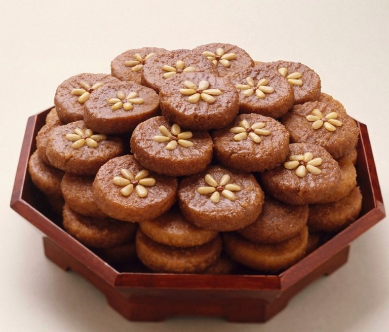Yakgwa, glossy Korean honey cookies, a traditional Korean dessert — yakgwa korean dessert