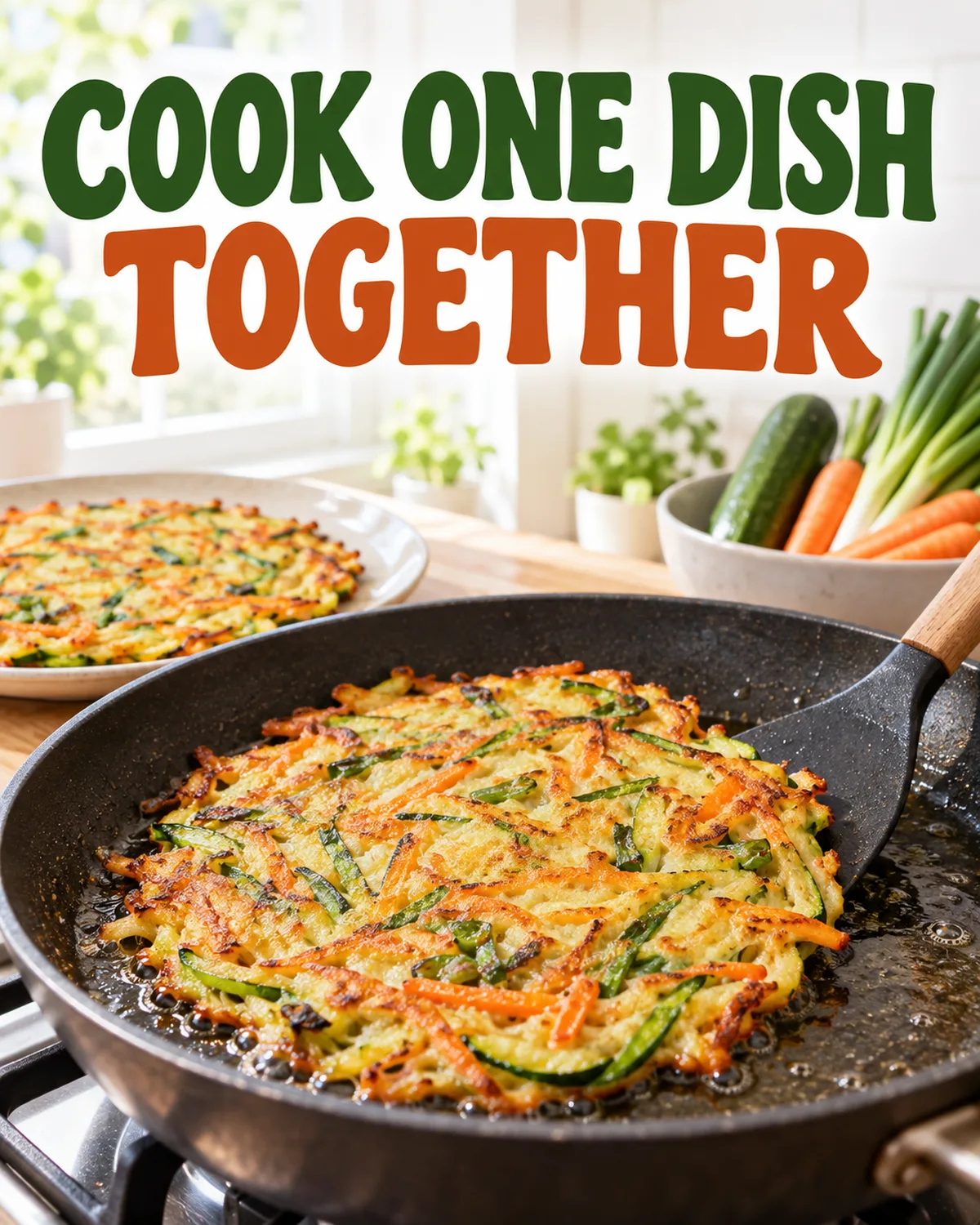 A vegetable jeon gives friends a practical cooking project.