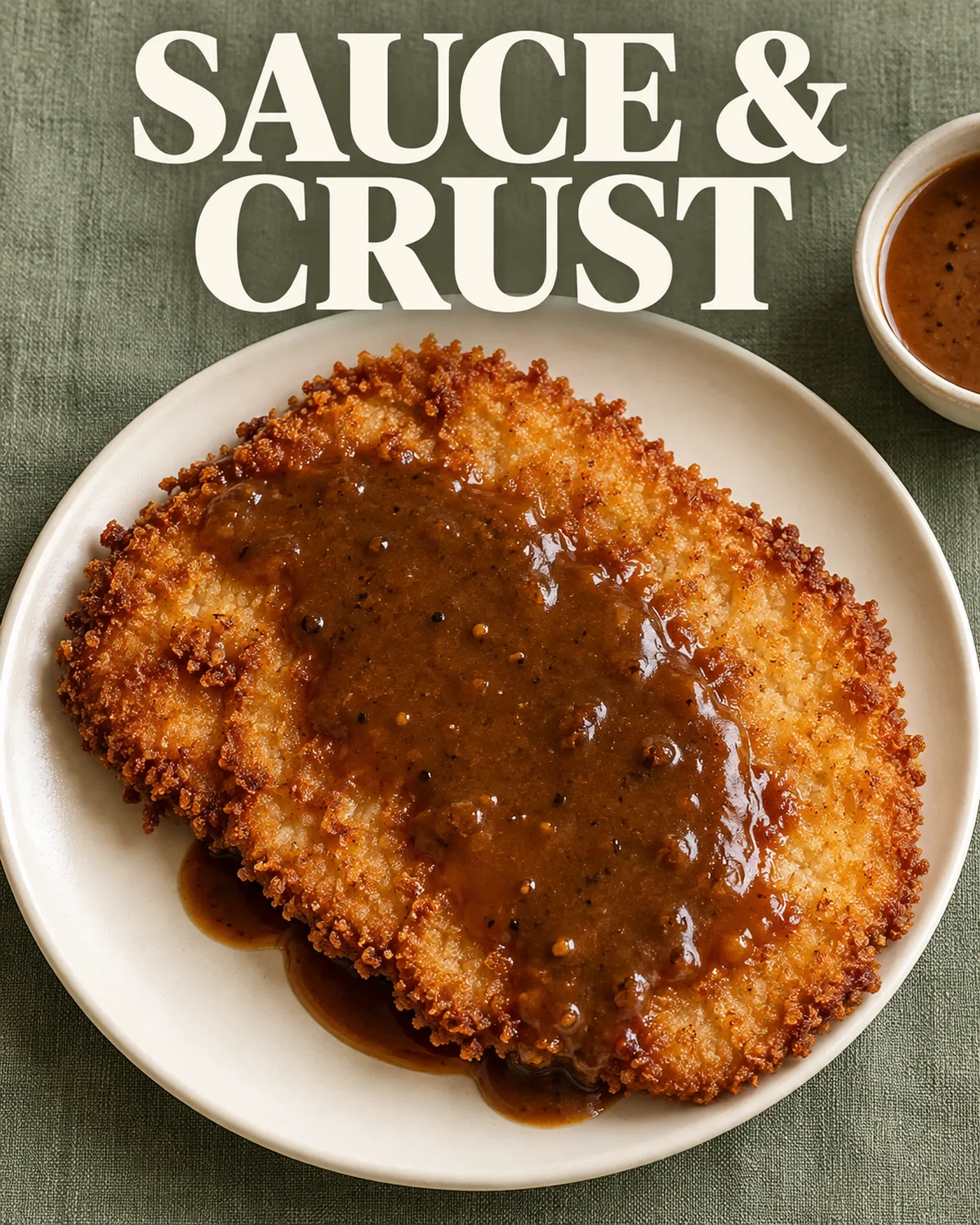 A poured sauce and a separate dipping bowl create different eating sequences.