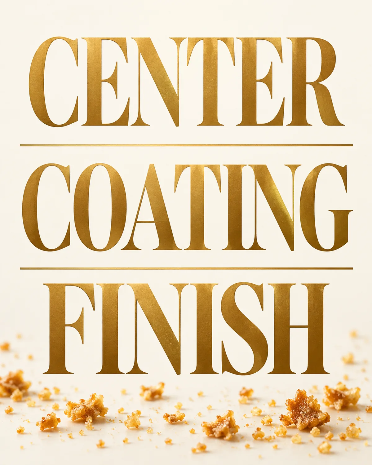 Identify the center, coating and finish on the particular menu.